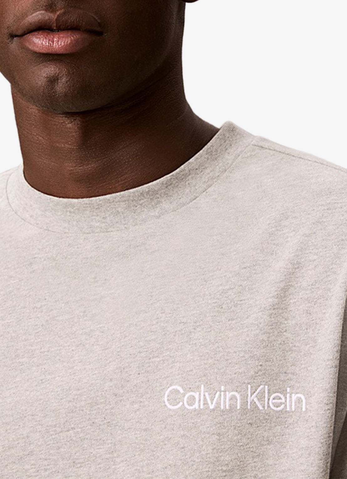 Calvin Klein Pyjamashirt met logo - detail 4 grijs
