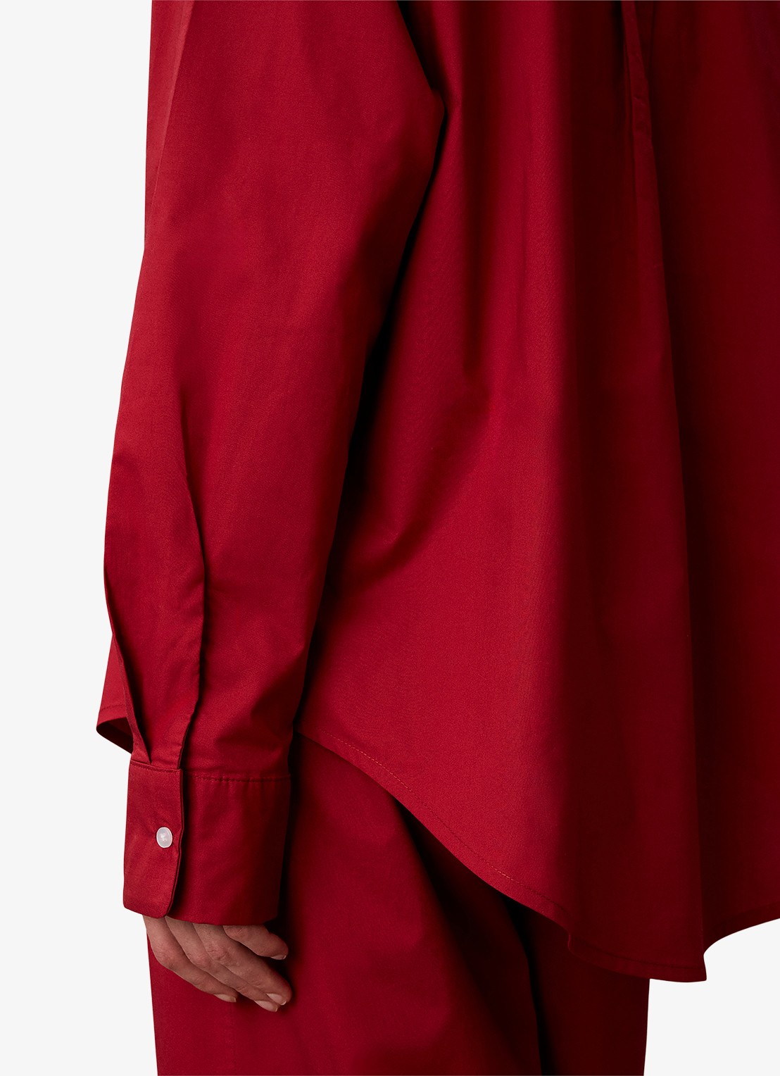 Calvin Klein Pyjamatop met kraag - detail 4 donkerrood