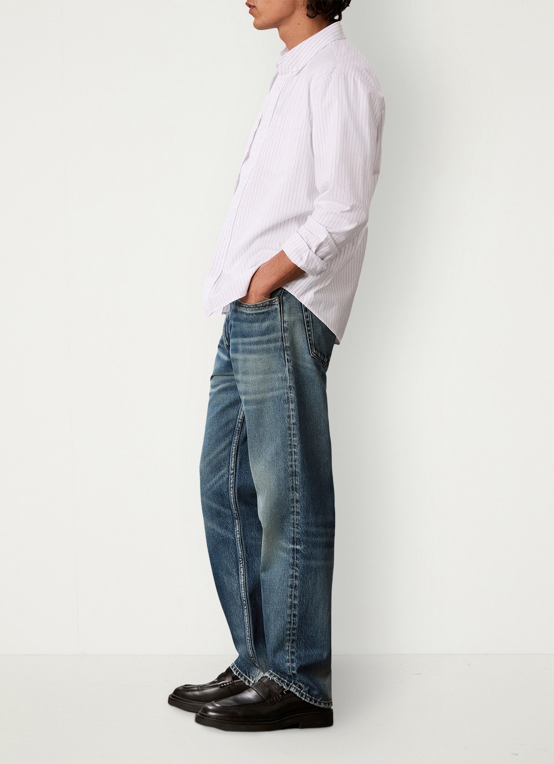 Calvin Klein Regular fit overhemd met streepprint - detail 6 wit