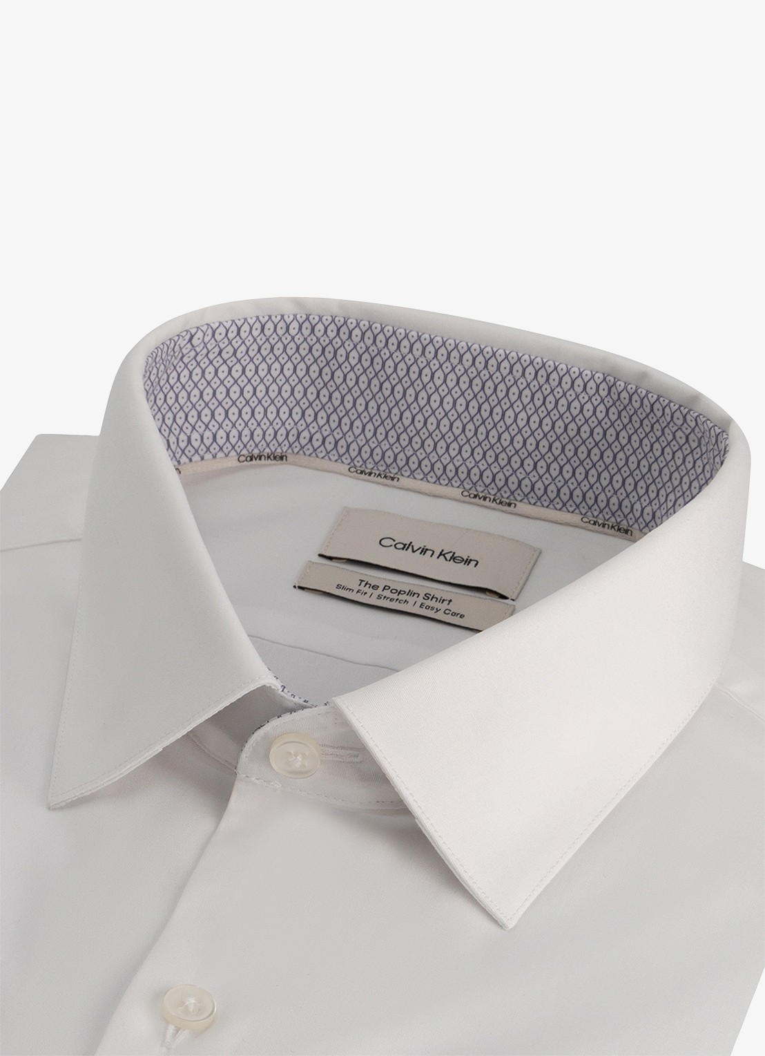 Calvin Klein Regular fit overhemd met stretch - detail 2 wit