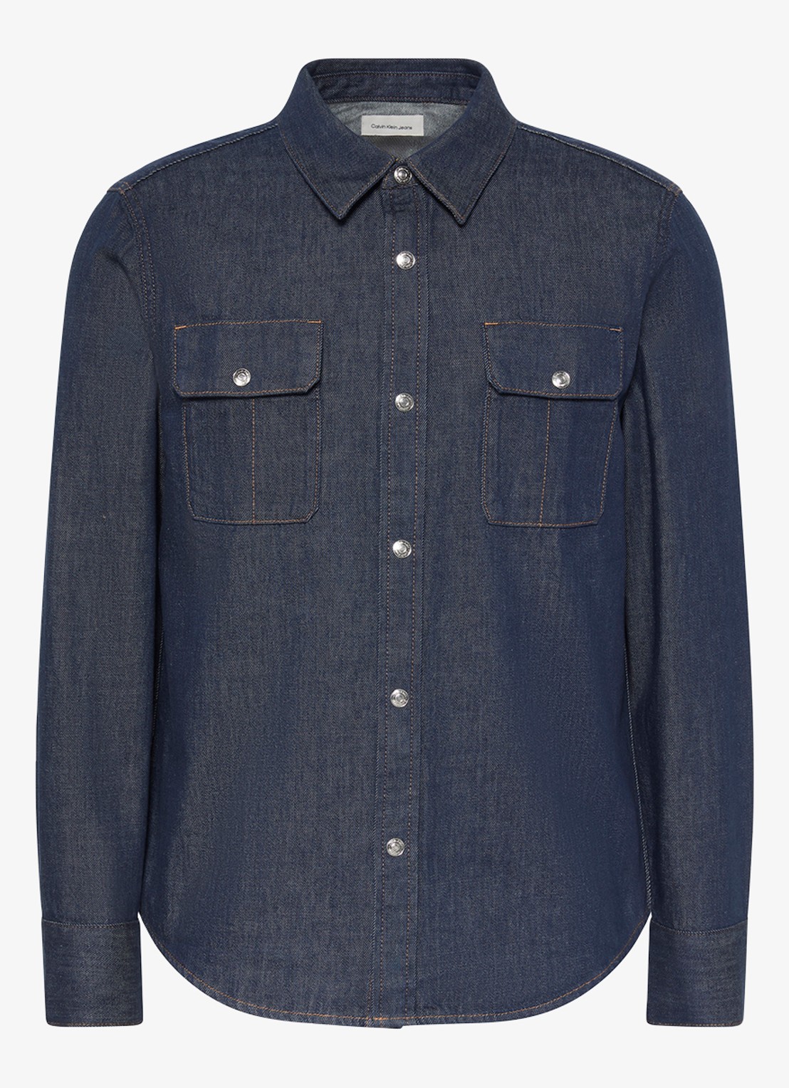 Calvin Klein Regular fit overhemd van denim - voorkant 2 indigo