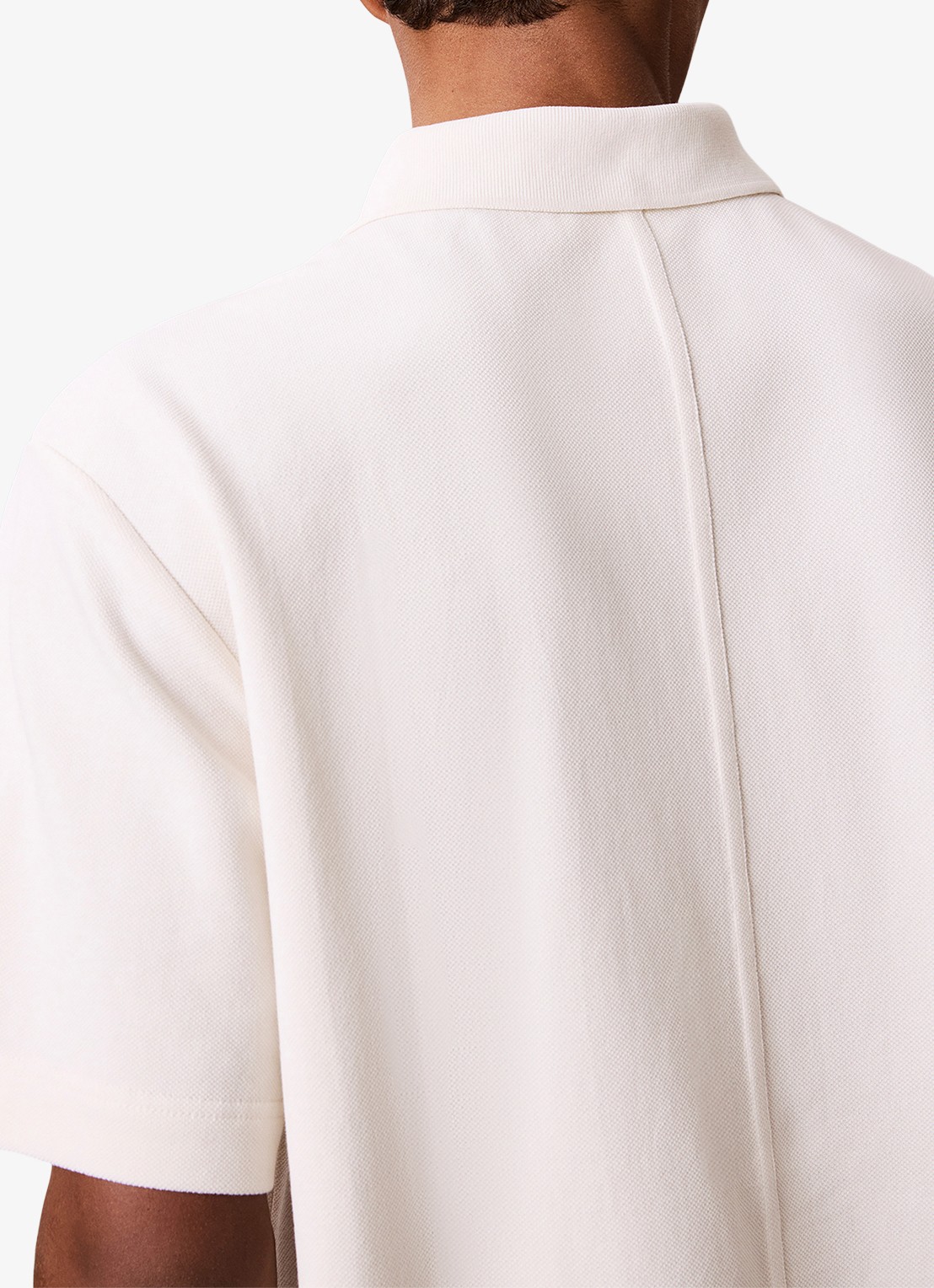 Calvin Klein Regular fit polo met logoborduring - detail 5 ivoor