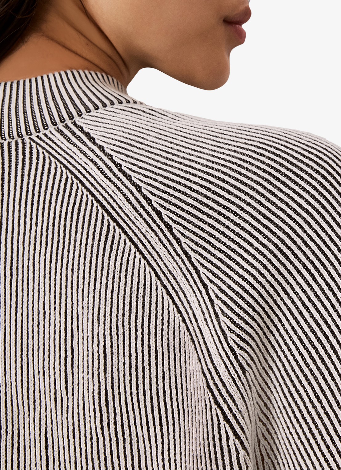 Calvin Klein Ribgebreide trui met grafische logoprint - detail 6 zwart