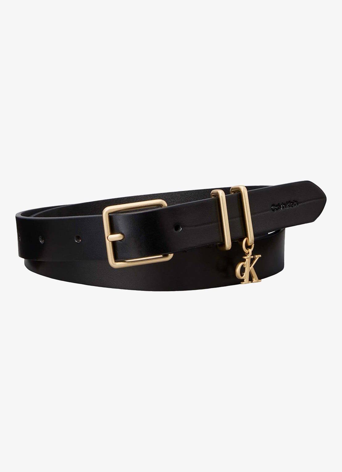 Calvin Klein Riem met hanger - voorkant 2 zwart