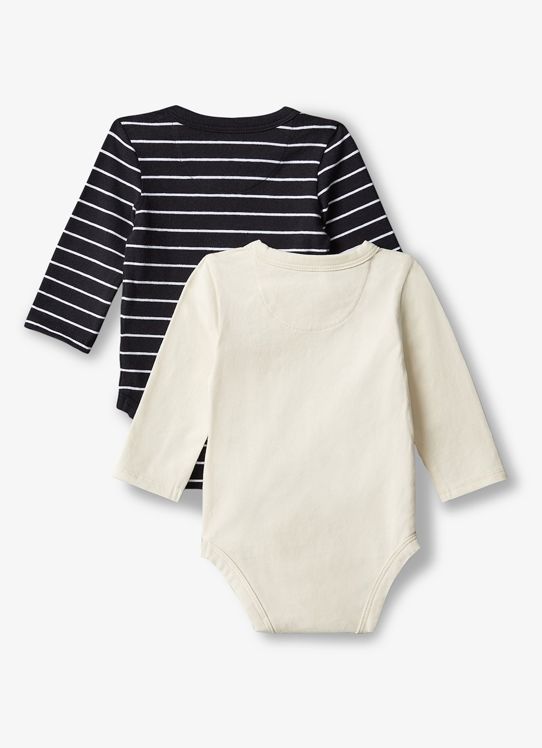 Calvin Klein Romper met logo in 2-pack - achterkant zwart