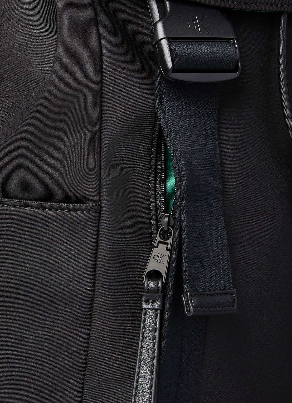 Calvin Klein Rugzak van canvas met logo - detail 3 zwart
