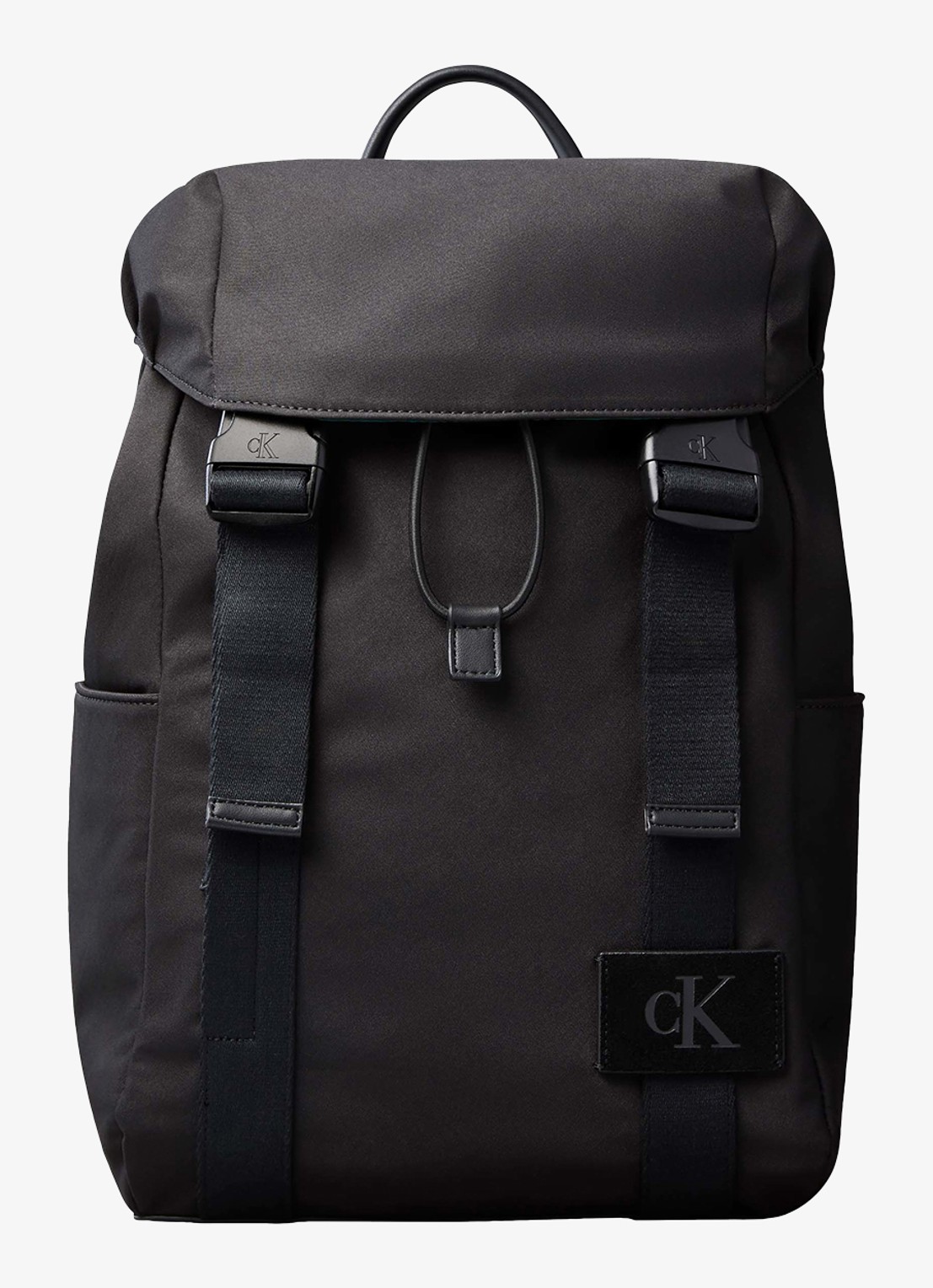 Calvin Klein Rugzak van canvas met logo - voorkant zwart