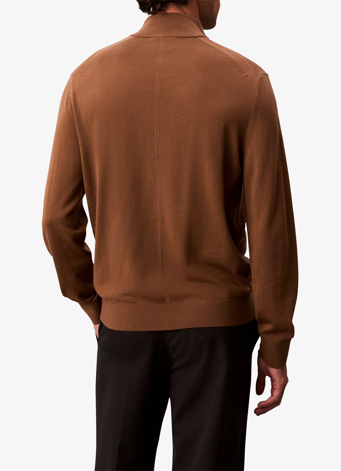 Calvin Klein Schipperstrui van wol met halve rits - achterkant 7 thrush-041