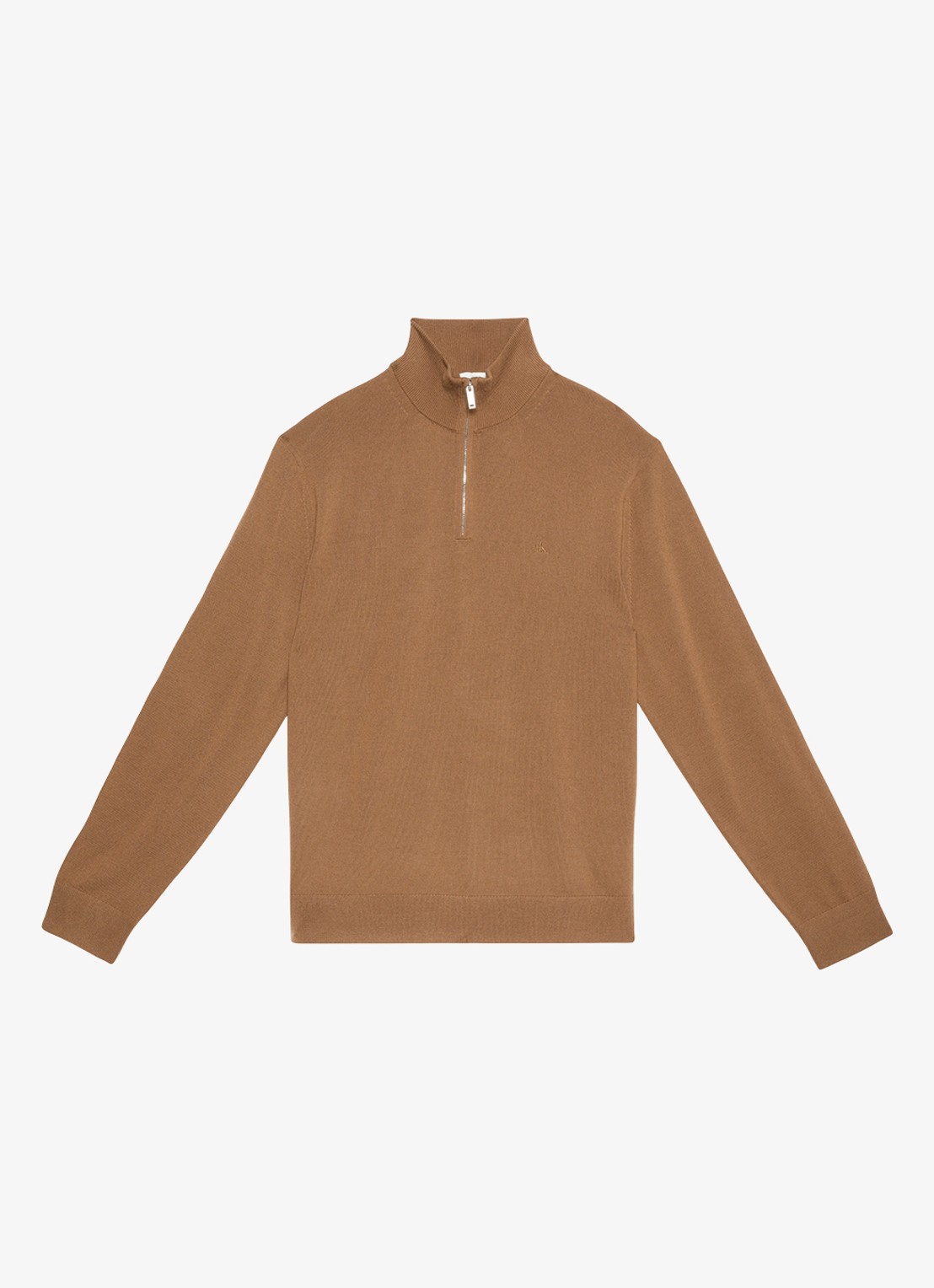 Calvin Klein Schipperstrui van wol met halve rits - voorkant 5 thrush-041
