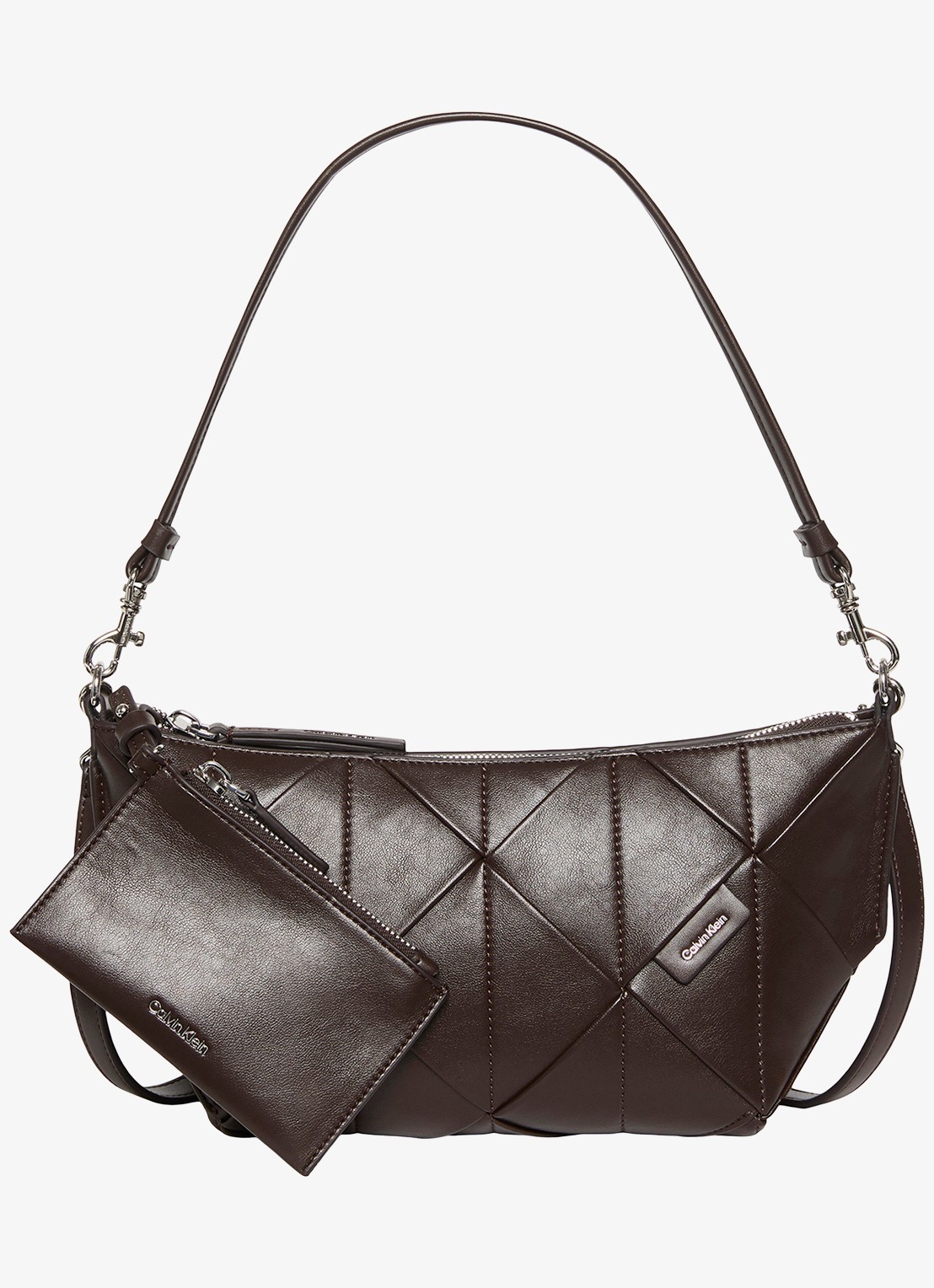 Calvin Klein Schoudertas met afneembare schouderriem - voorkant delicioso-bal /  bruin