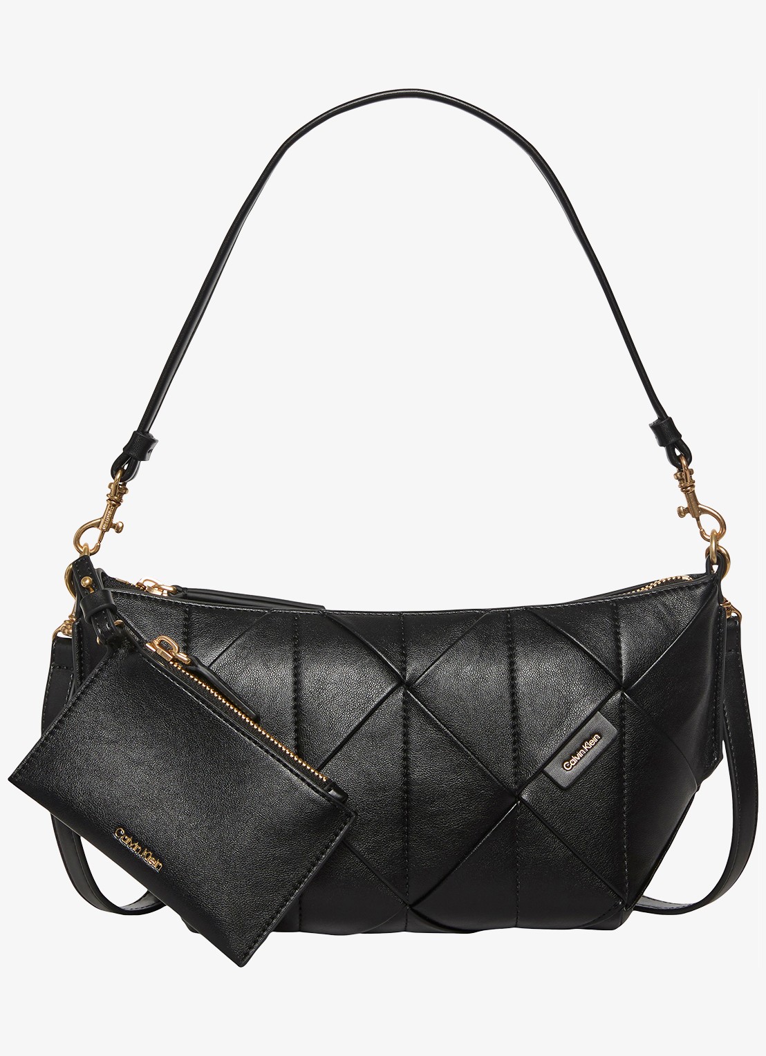 Calvin Klein Schoudertas met afneembare schouderriem - detail 3 black-ub1 /  zwart