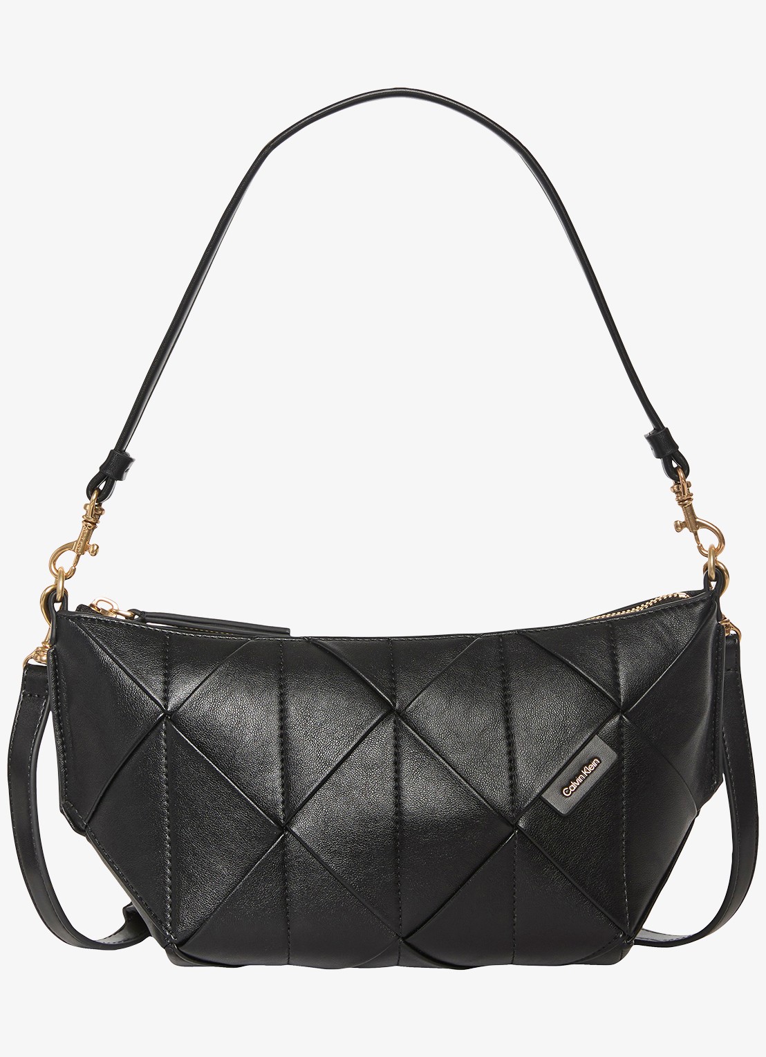 Calvin Klein Schoudertas met afneembare schouderriem - voorkant black-ub1 /  zwart