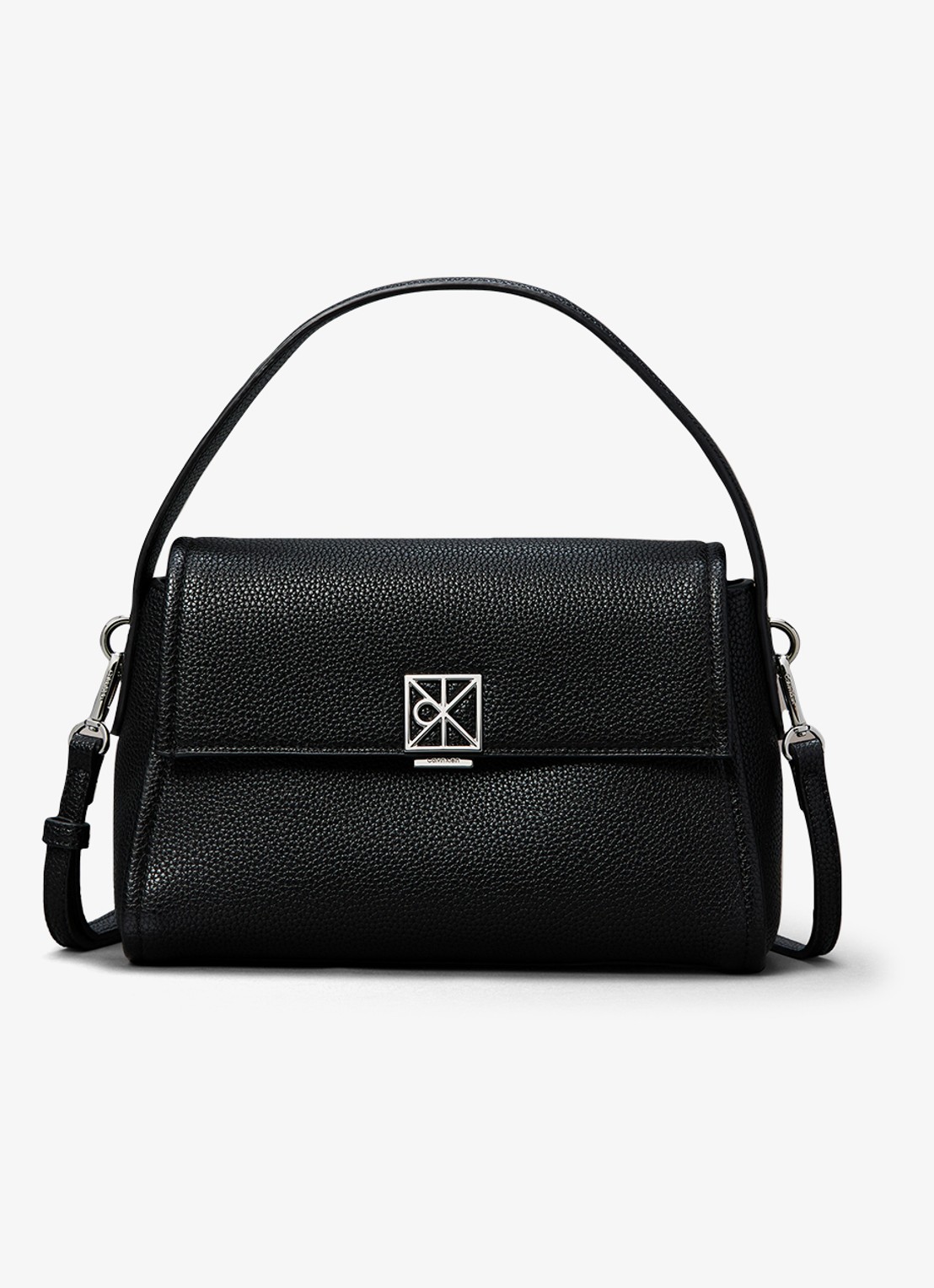 Calvin Klein Schoudertas met logo - voorkant zwart