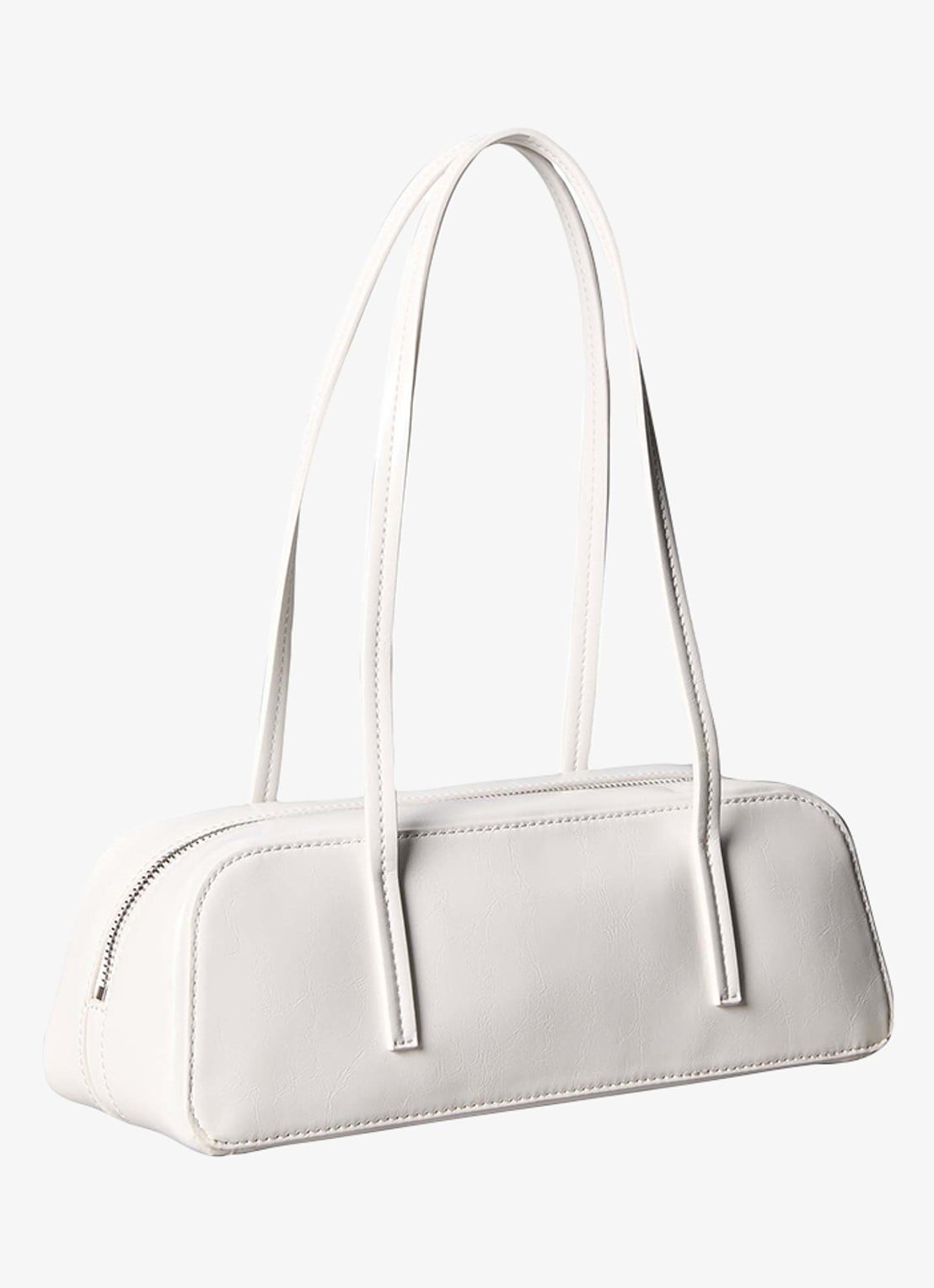Calvin Klein Schoudertas met logo - voorkant white alyssum-4lx /  wit