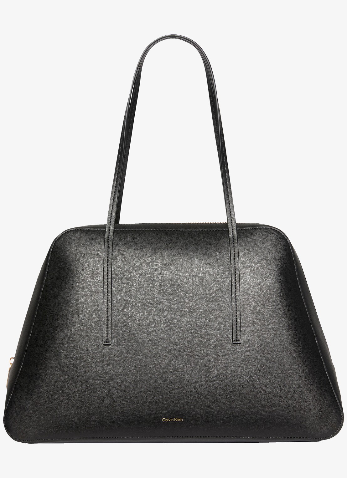 Calvin Klein Schoudertas met logo - voorkant black/toasted coconut-332 /  zwart