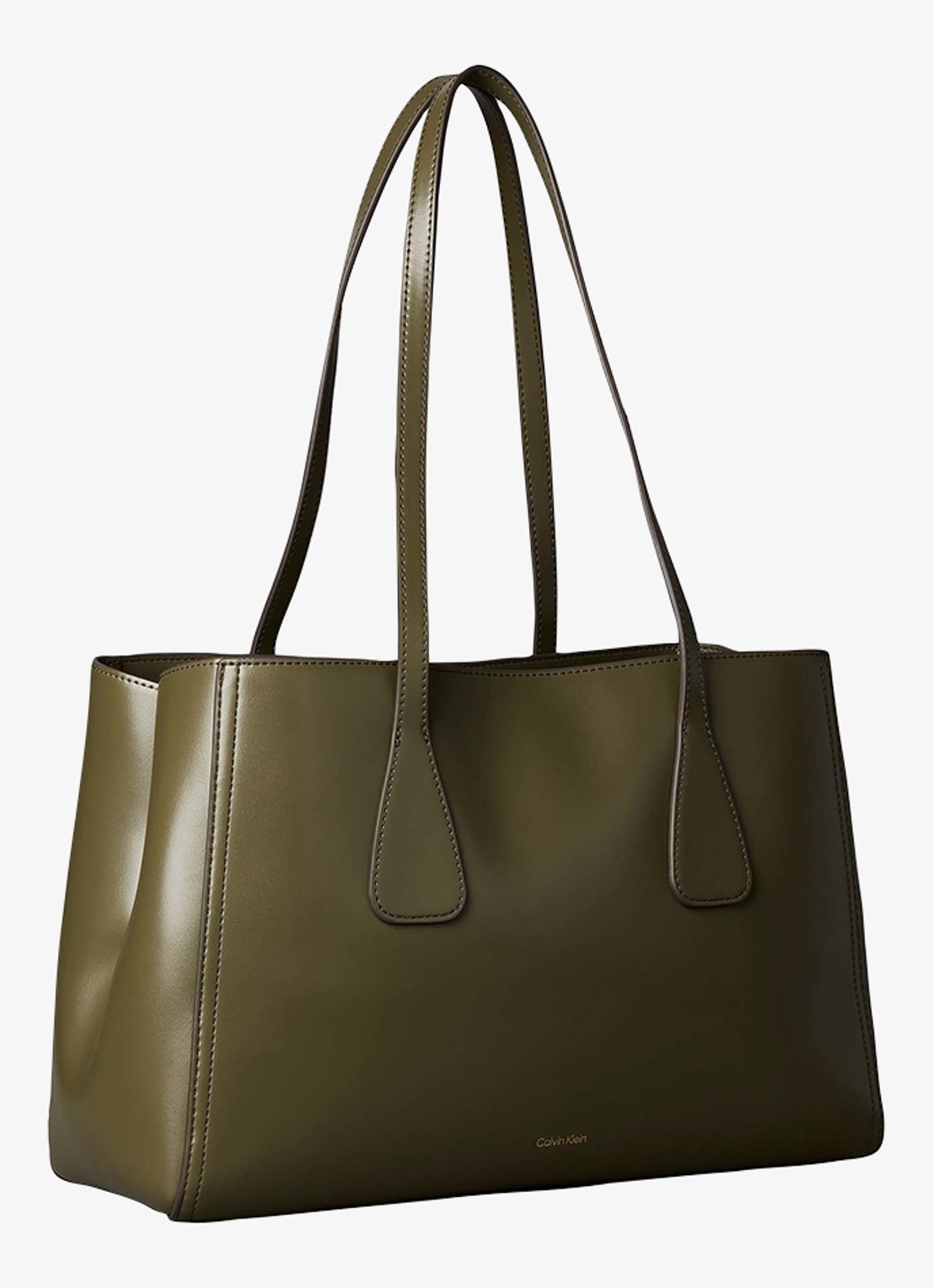 Calvin Klein Schoudertas met logo - achterkant 2 olijfgroen