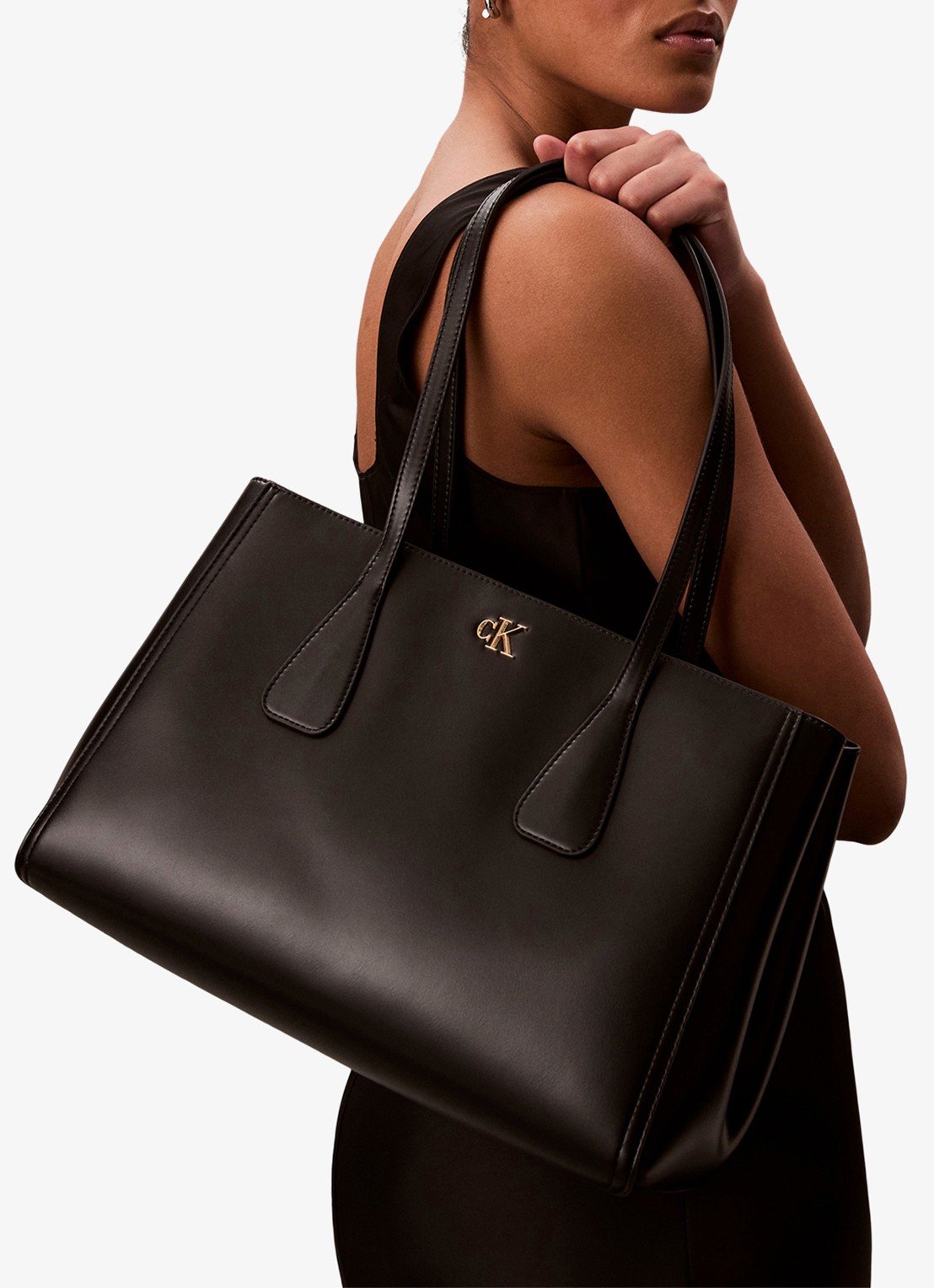 Calvin Klein Schoudertas met logo - detail 2 zwart