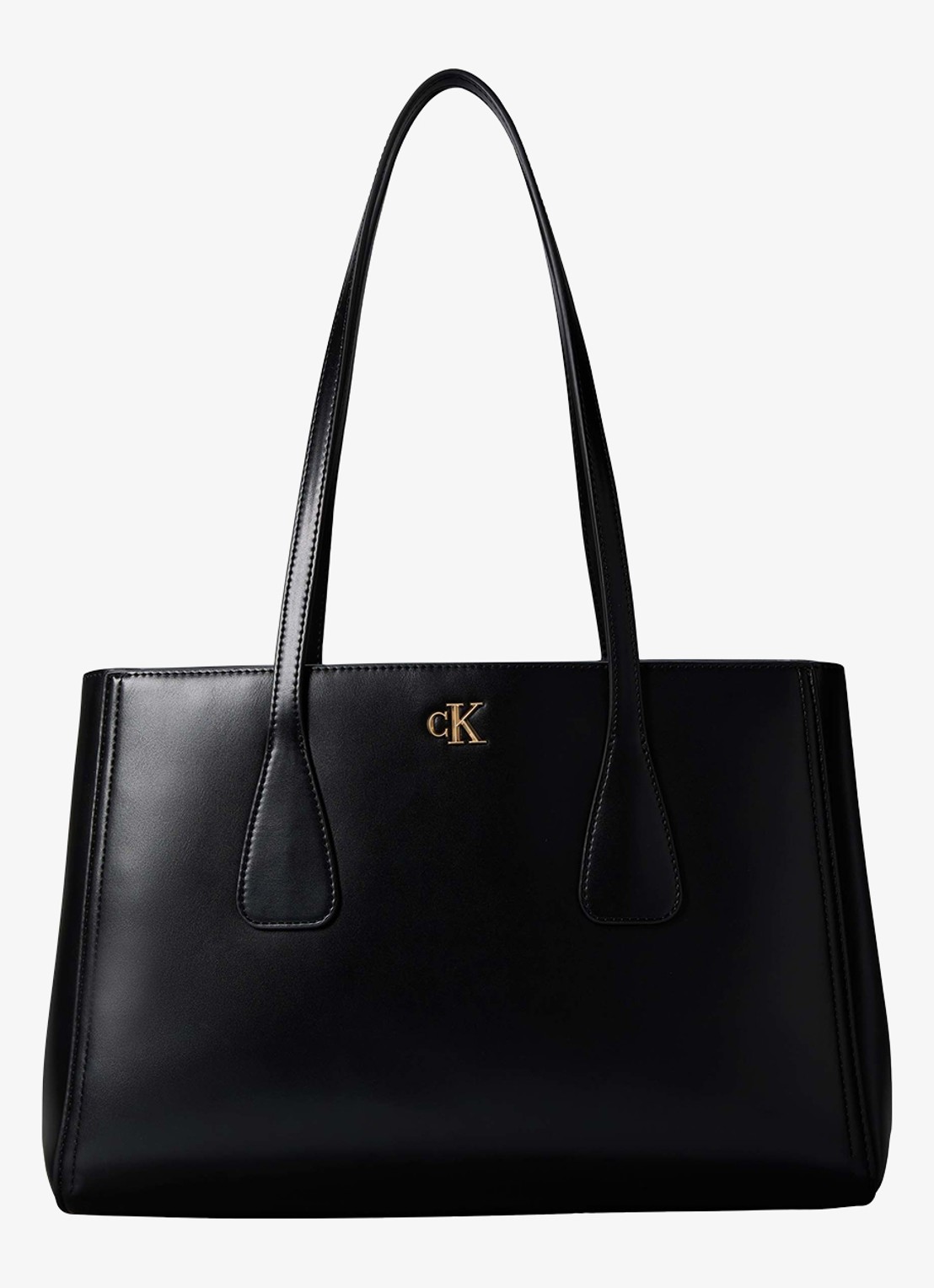 Calvin Klein Schoudertas met logo - voorkant zwart
