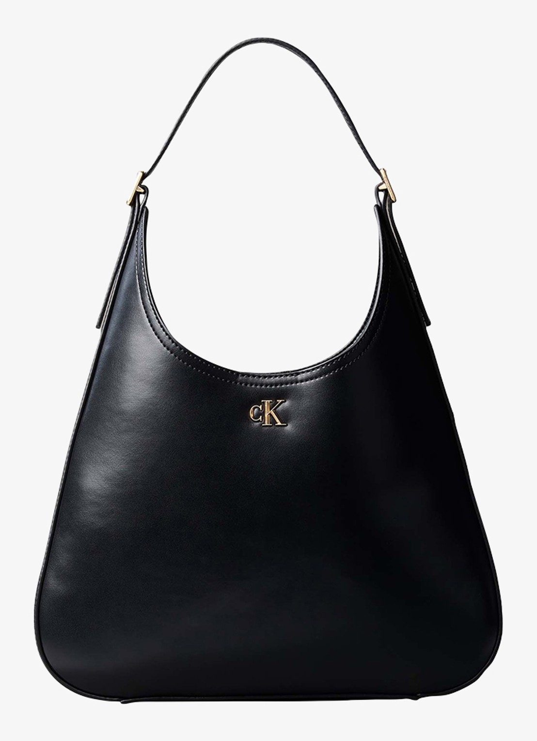 Calvin Klein Schoudertas met logo - voorkant 4 zwart