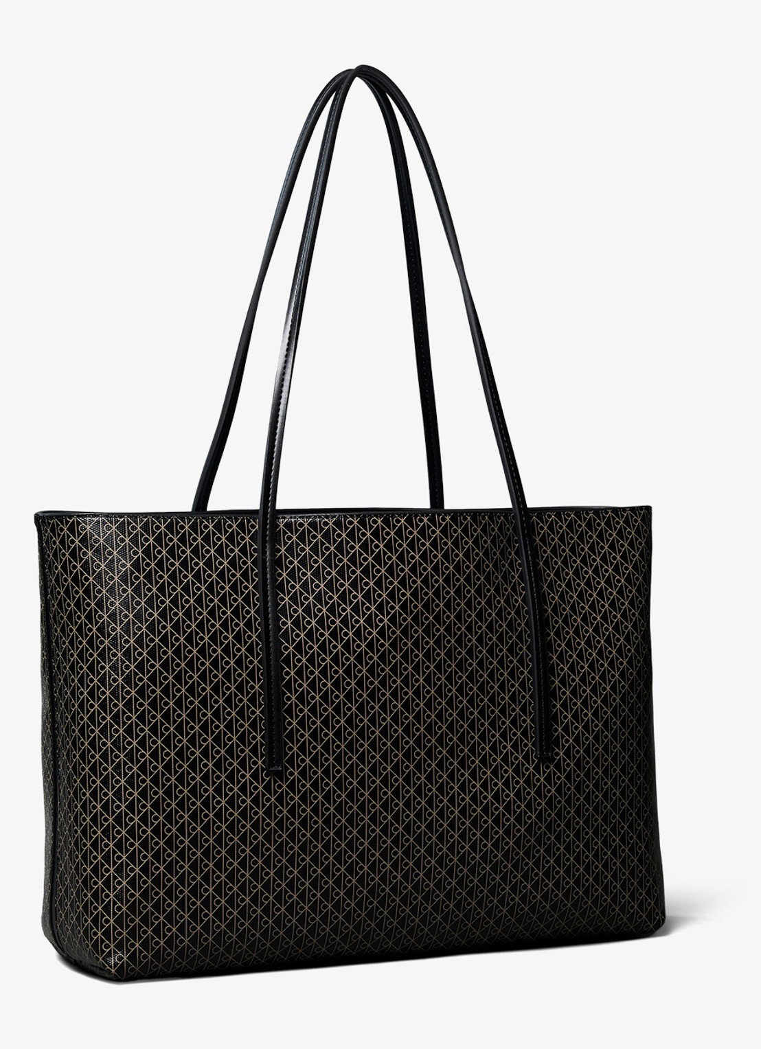 Calvin Klein Schoudertas met logoprint en uitneembaar etui - detail zwart
