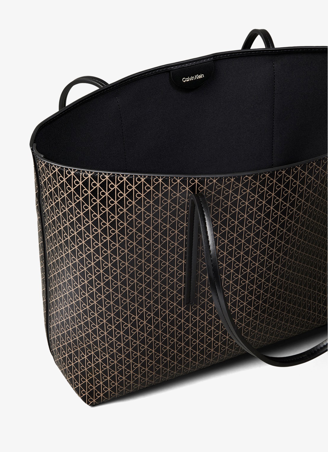 Calvin Klein Schoudertas met logoprint en uitneembaar etui - detail 2 zwart