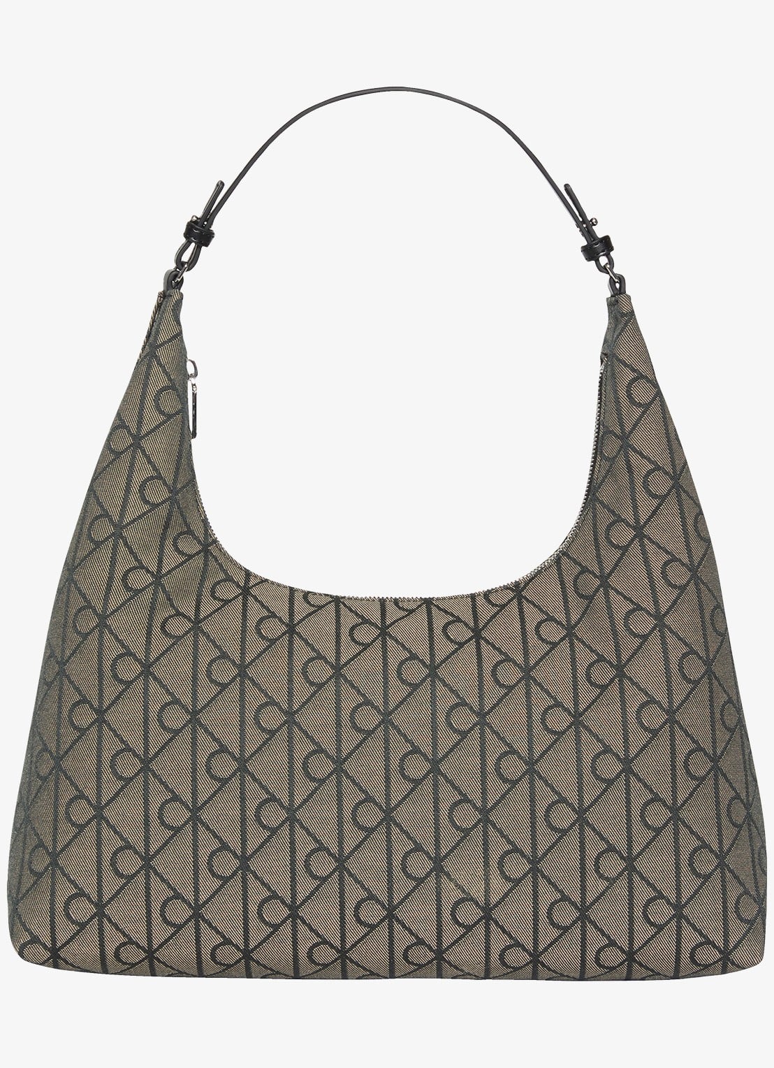 Calvin Klein Schoudertas met logoprint - voorkant lotus beige/black aop jqd-8e3 /  zwart