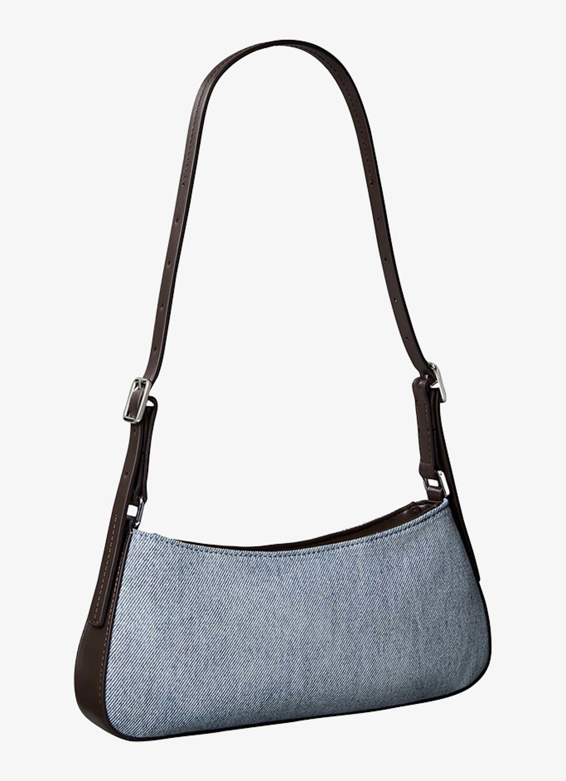 Calvin Klein Schoudertas van denim - achterkant 2 denim