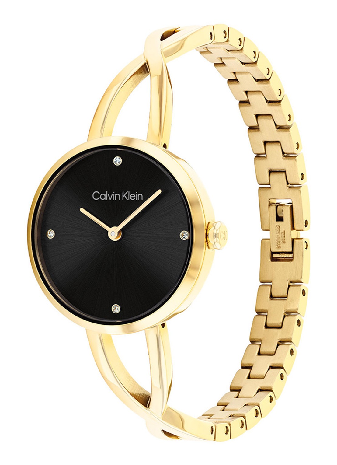 Calvin Klein Sculpted Embrace horloge CK25100059  - detail 3 goud