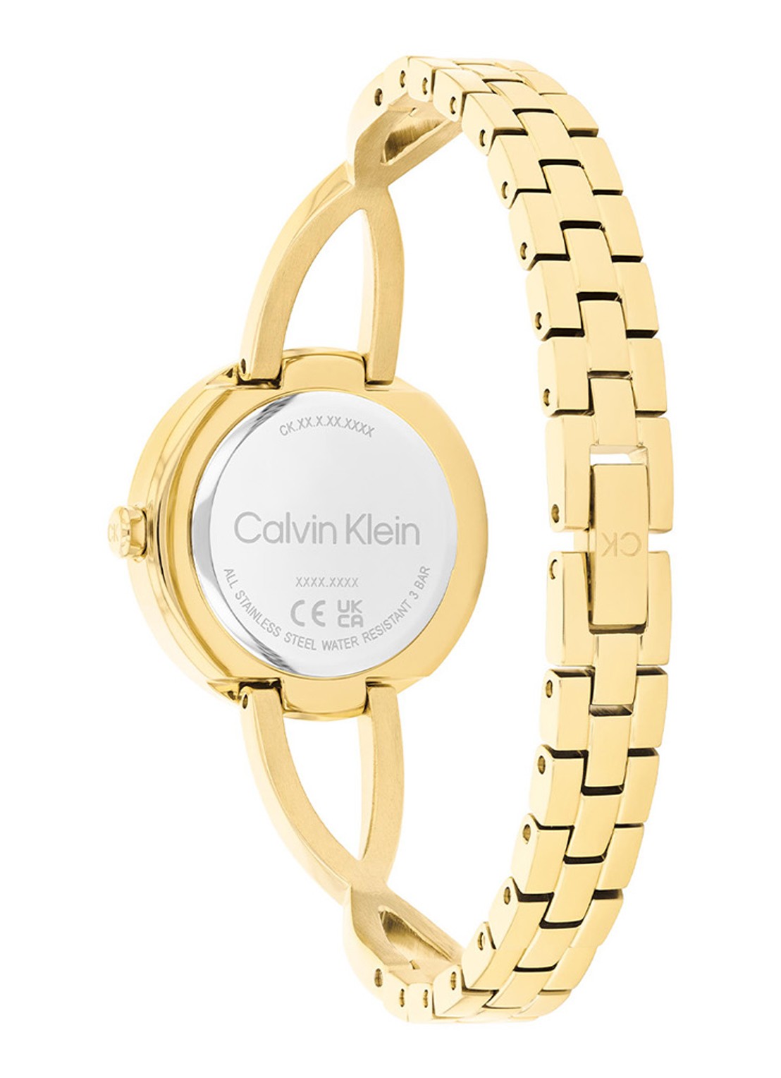Calvin Klein Sculpted Embrace horloge CK25100059  - detail 4 goud