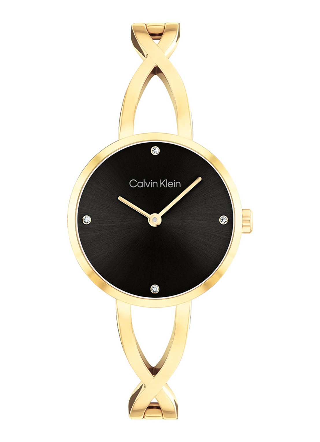 Calvin Klein Sculpted Embrace horloge CK25100059  - voorkant goud