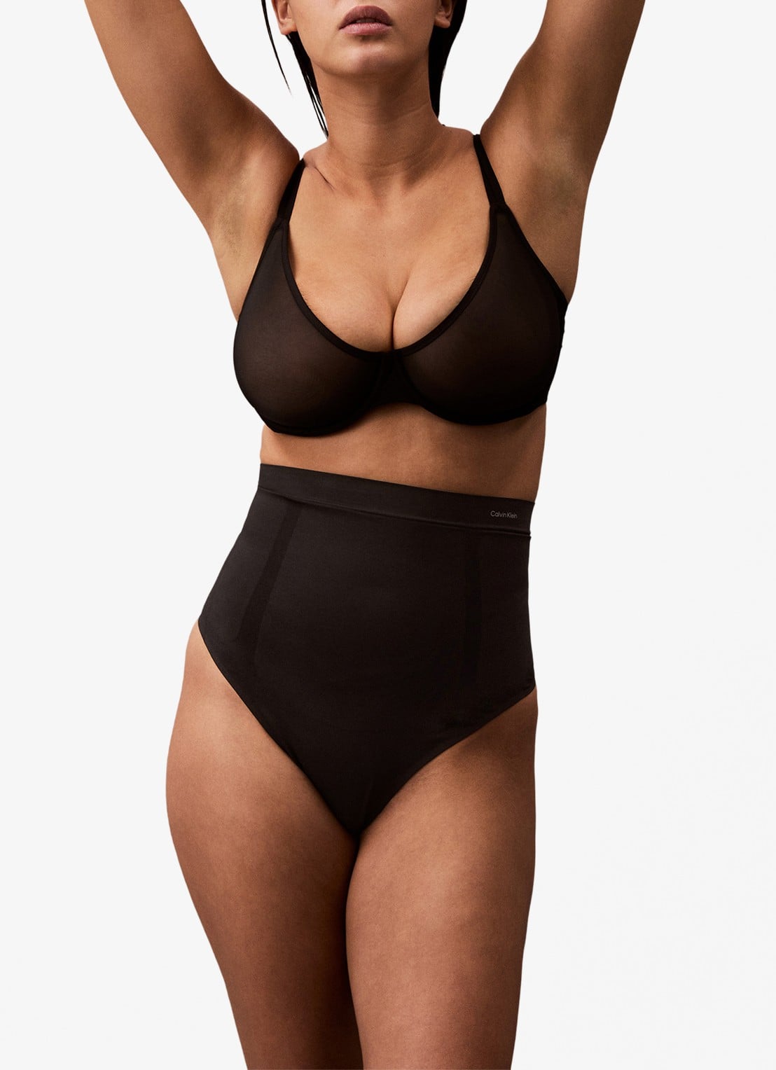 Calvin Klein Secure Sculpt high waisted corrigerende slip - detail 4 zwart
