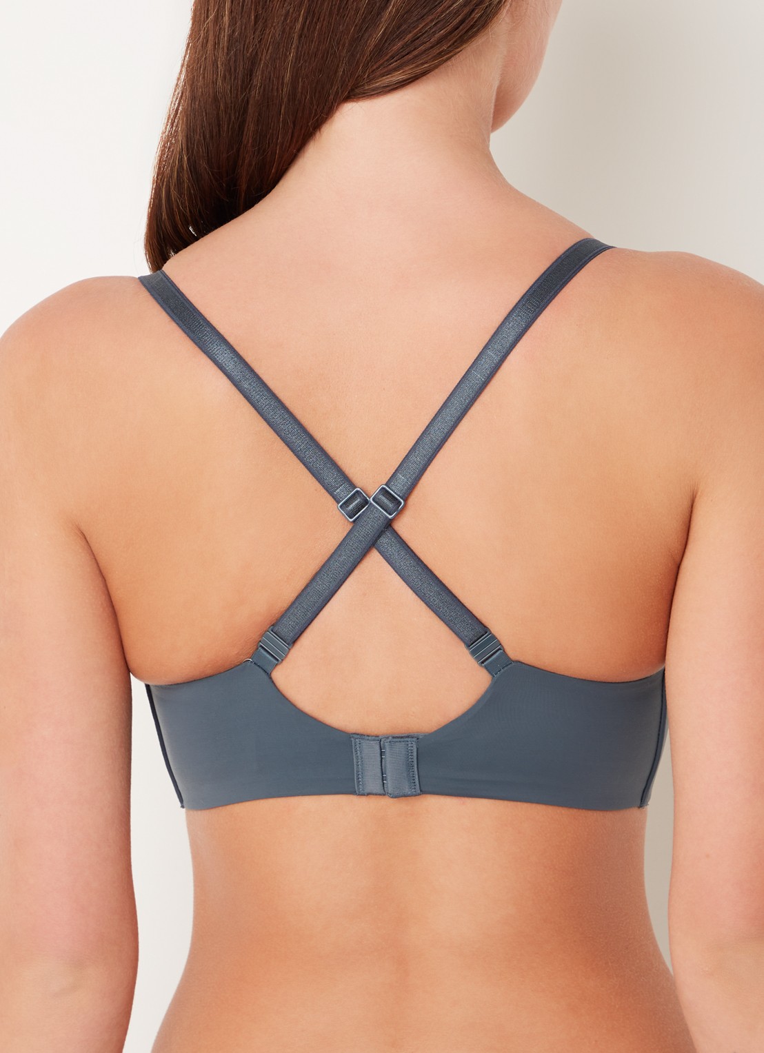 Calvin Klein Seductive Comfort beugelloze demi bh - detail 3 antraciet