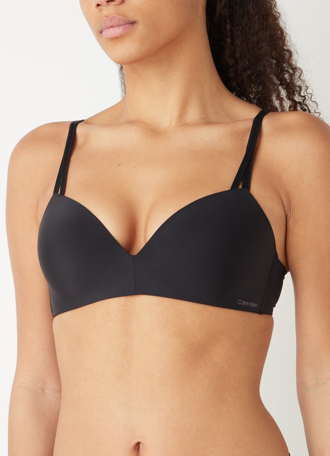 Calvin Klein Seductive Comfort beugelloze demi bh - detail 4 zwart