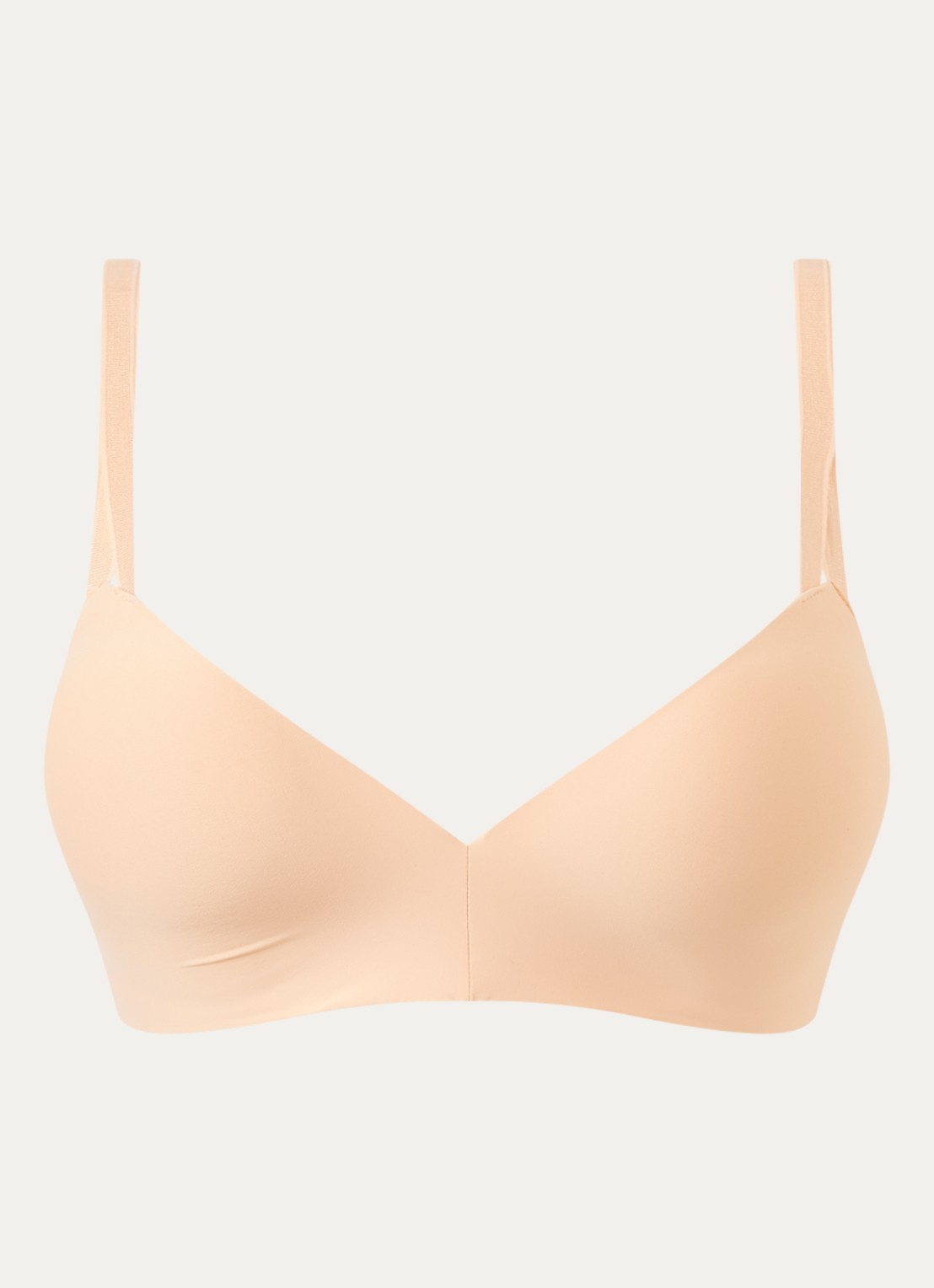 Calvin Klein Seductive Comfort beugelloze demi bh - voorkant perzikroze