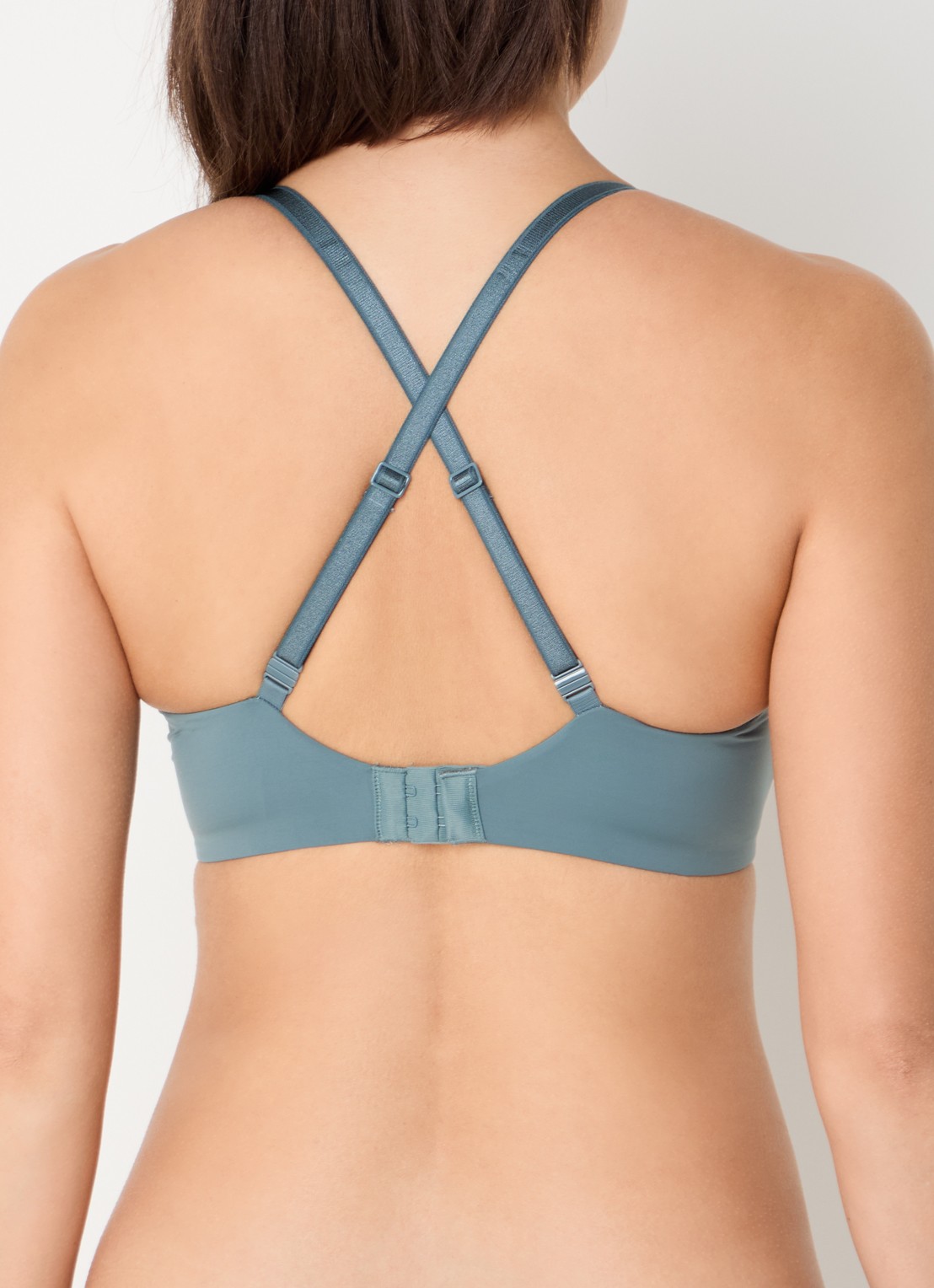 Calvin Klein Seductive Comfort push-up bh - detail 3 staalblauw