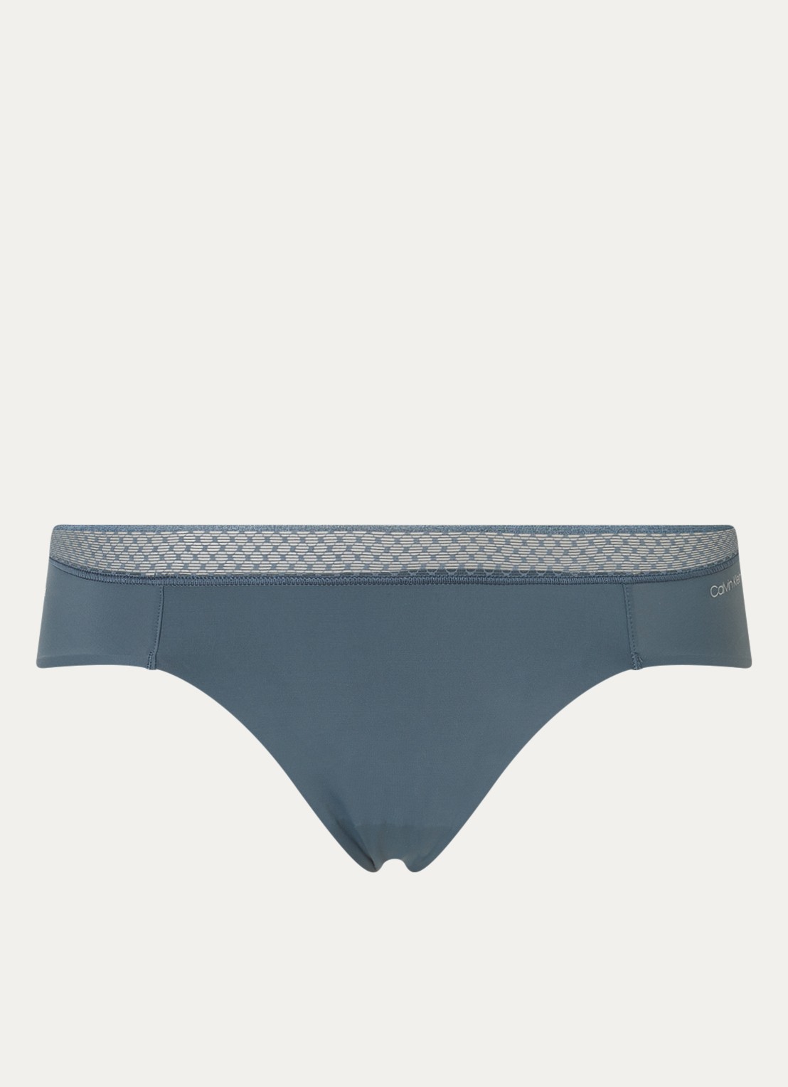Calvin Klein Seductive Comfort slip met kant - voorkant antraciet