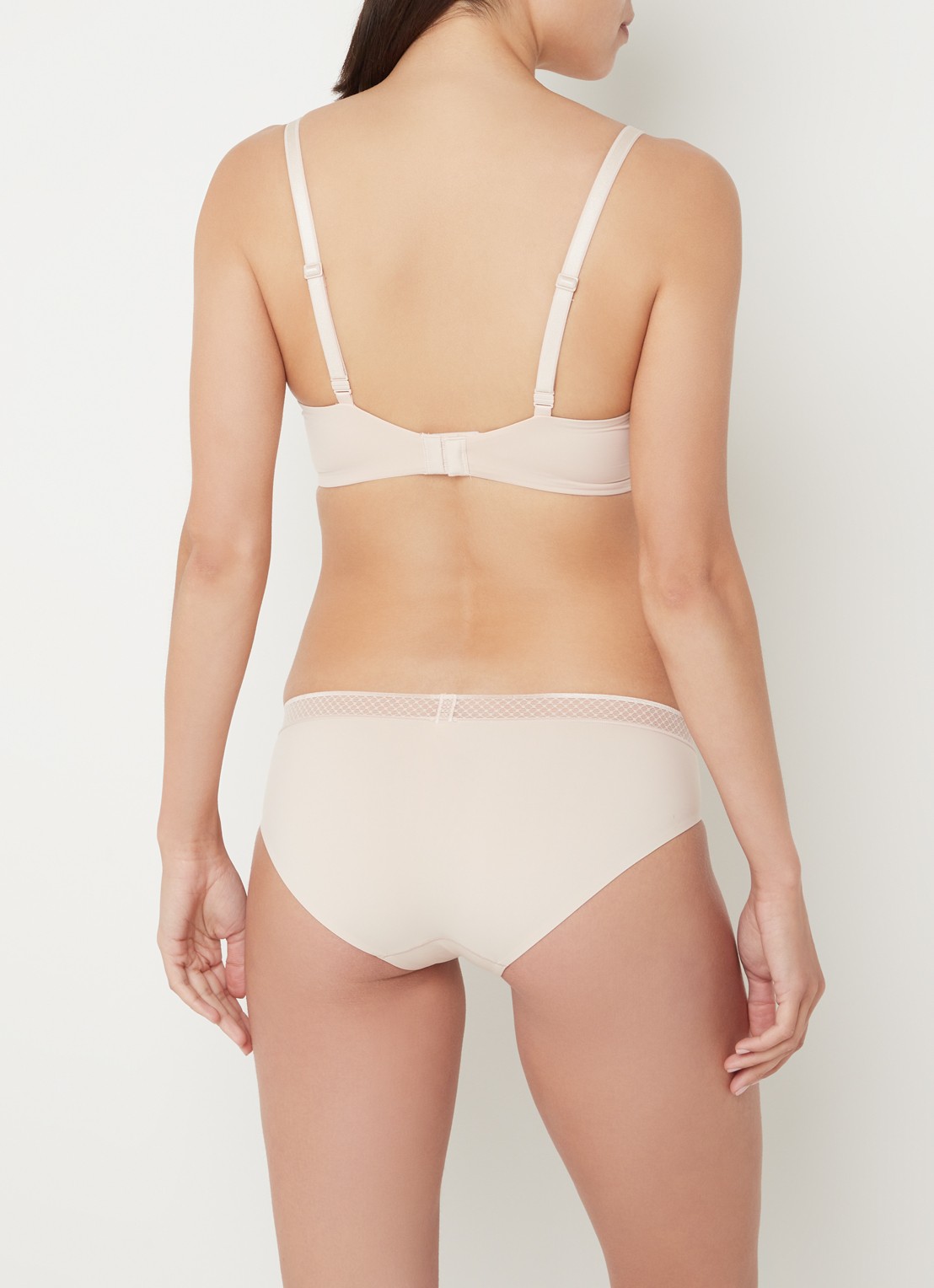 Calvin Klein Seductive Comfort slip met kant - achterkant 3 lichtroze