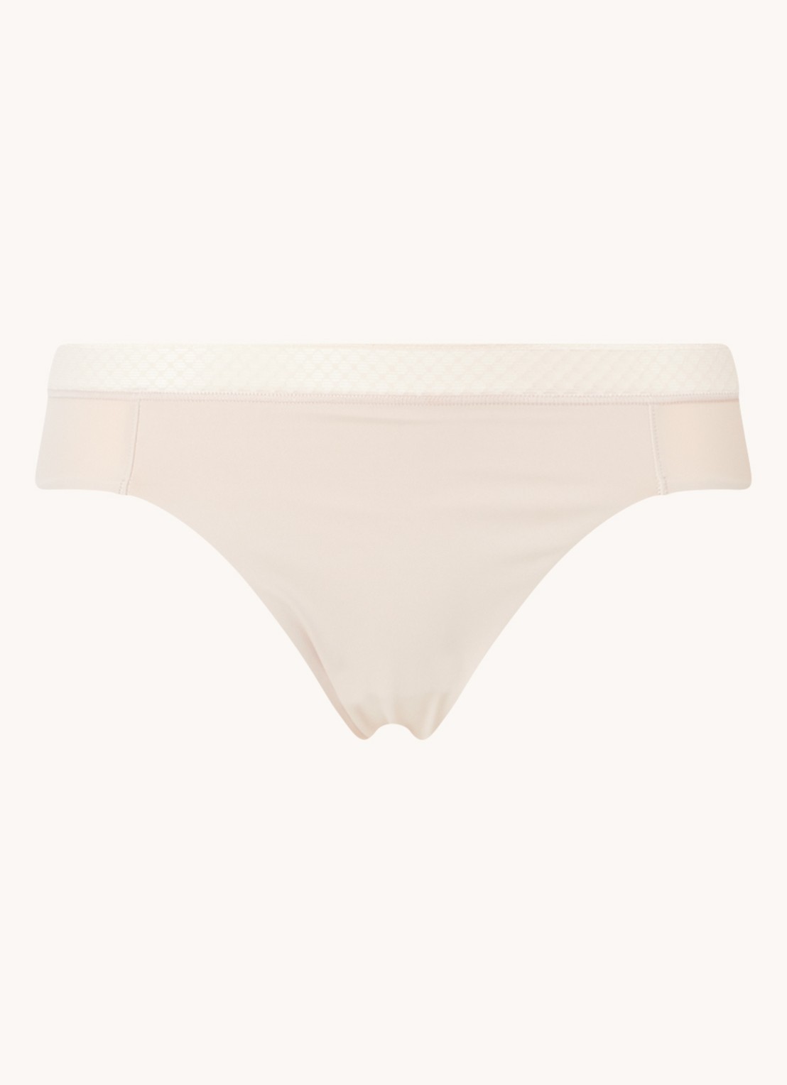 Calvin Klein Seductive Comfort slip met kant - voorkant lichtroze