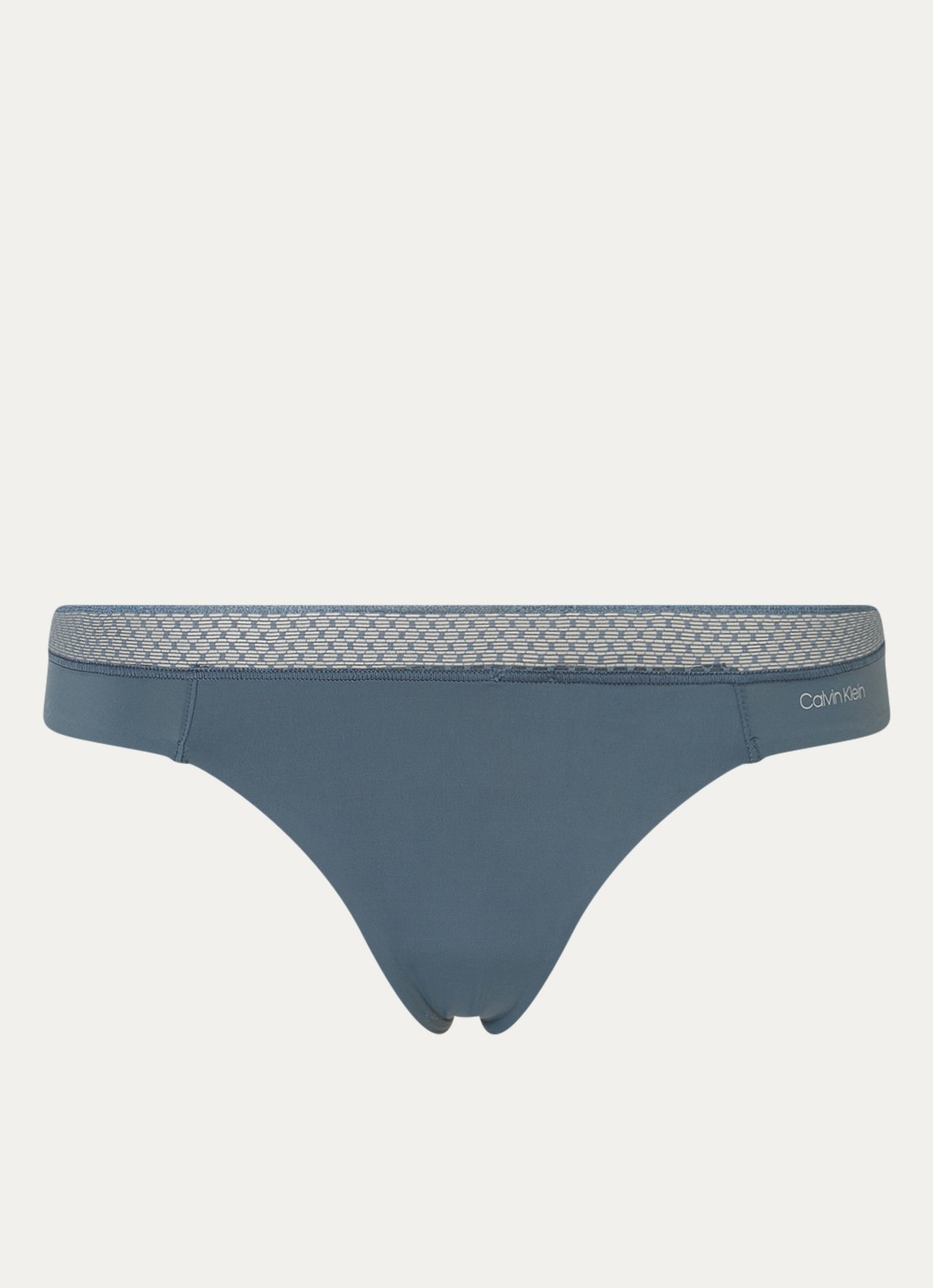 Calvin Klein Seductive Comfort string met kant - voorkant 4 petrolgroen
