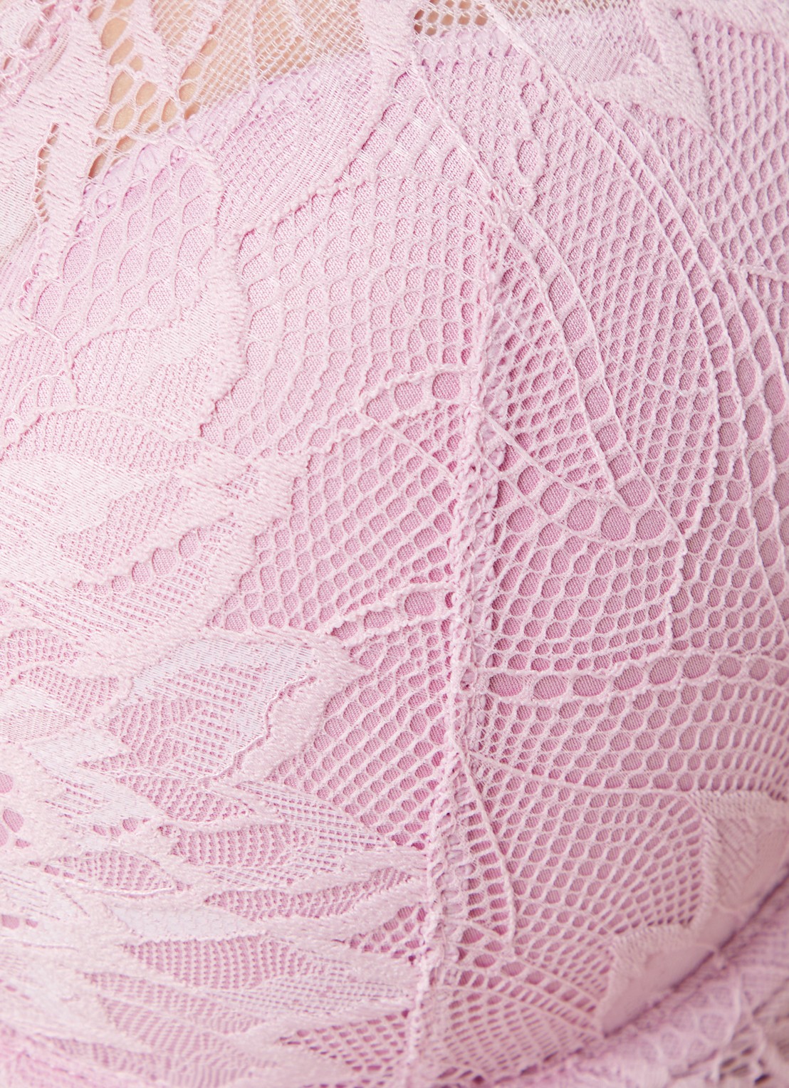 Calvin Klein Seductive Comfort voorgevormde plunge bh met overlay van kant - detail 5 roze