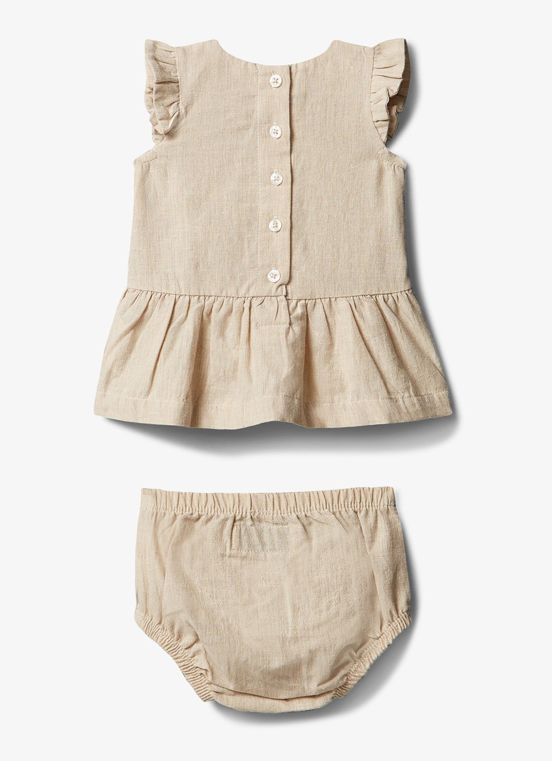 Calvin Klein Set van blouse en bloomer 2-delig - achterkant 2 beige