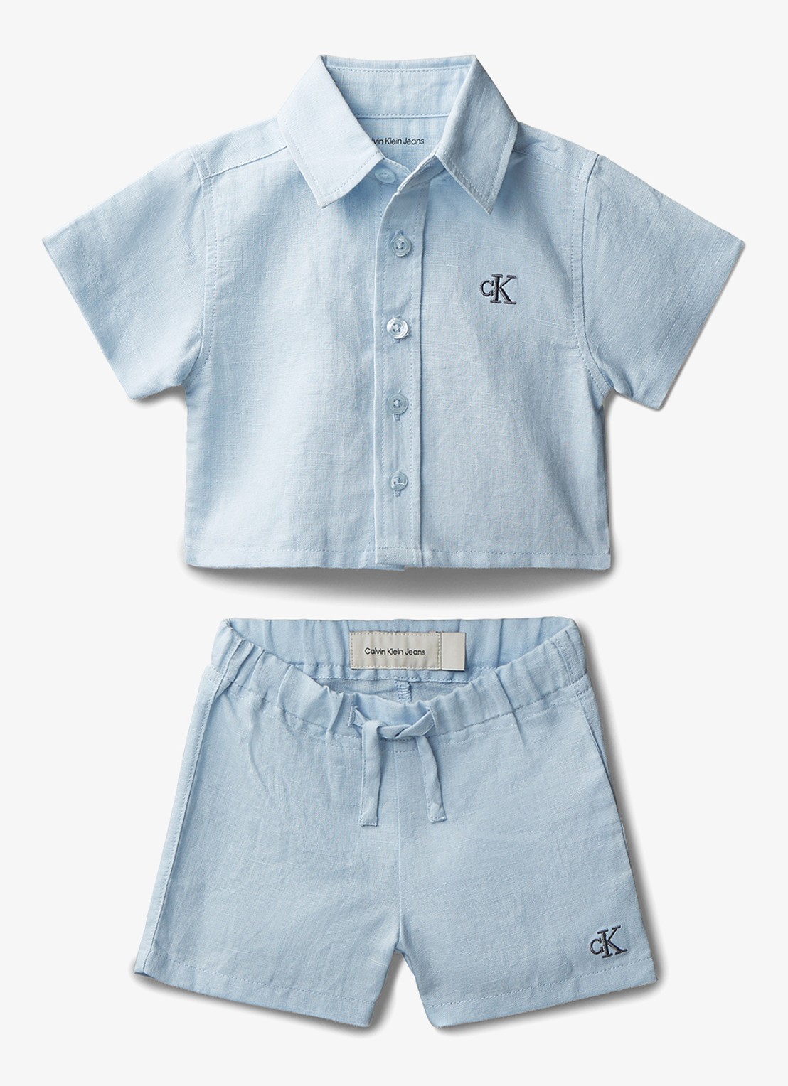 Calvin Klein Set van blouse en broek 2-delig - voorkant blauw