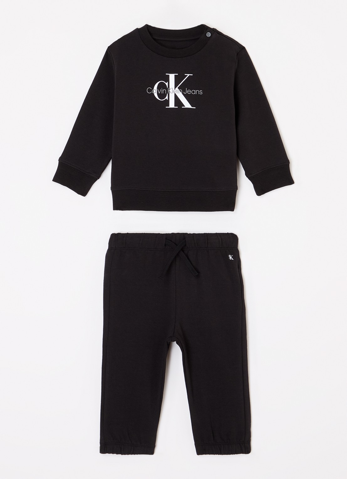 Calvin Klein Set van sweater en joggingbroek 2-delig - voorkant zwart