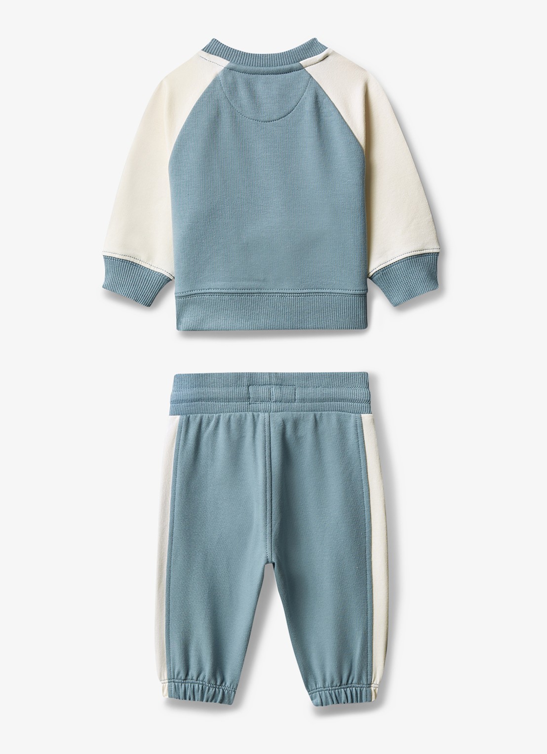 Calvin Klein Set van sweater en joggingbroek met logo 2-delig - voorkant blauw