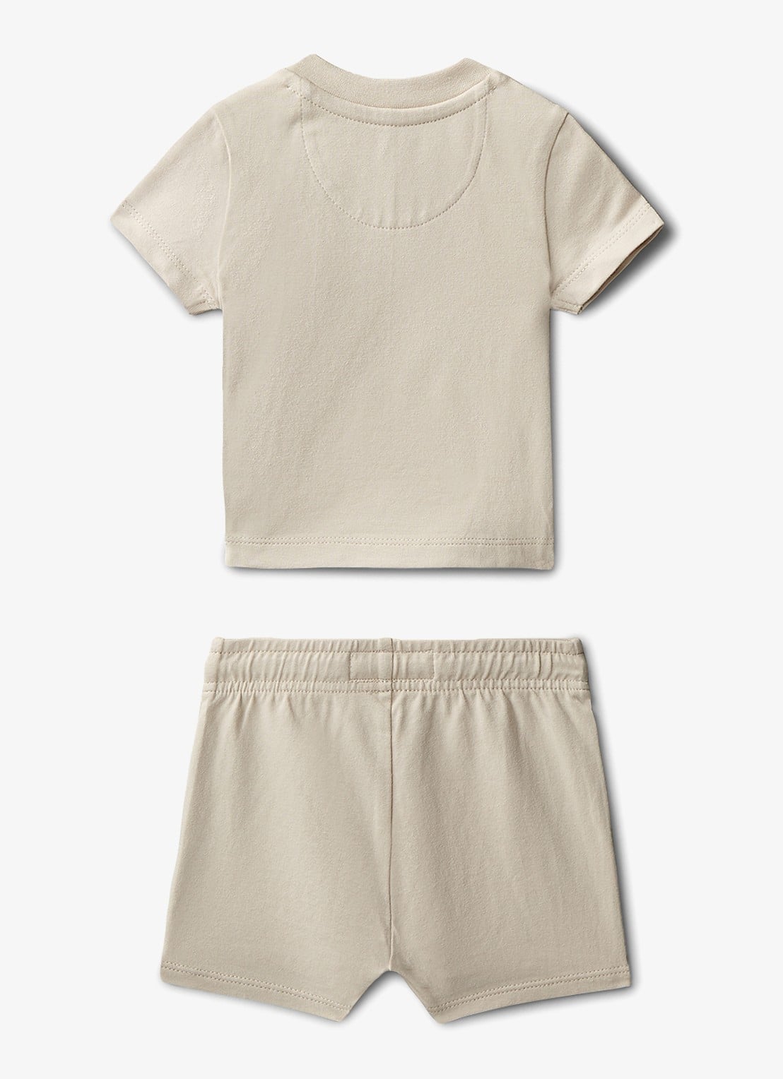Calvin Klein Set van T-shirt en broek 2-delig - achterkant beige
