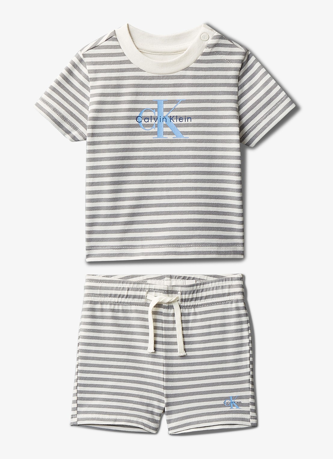 Calvin Klein Set van T-shirt en broek 2-delig - voorkant grijs