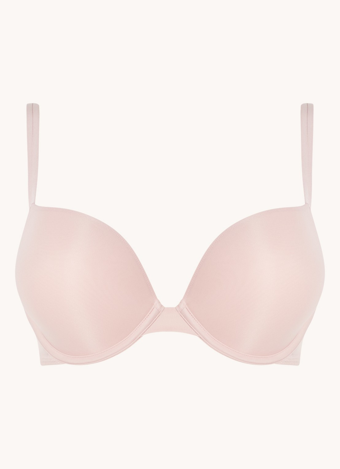 Calvin Klein Sheer Marquisette plunge push-up bh - voorkant 2 lichtroze
