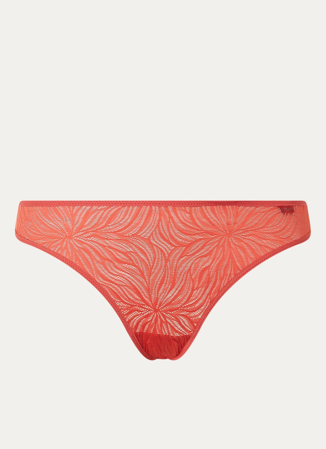 Calvin Klein Sheer Marquisette string van kant - voorkant 4 jazzberry jam / rood