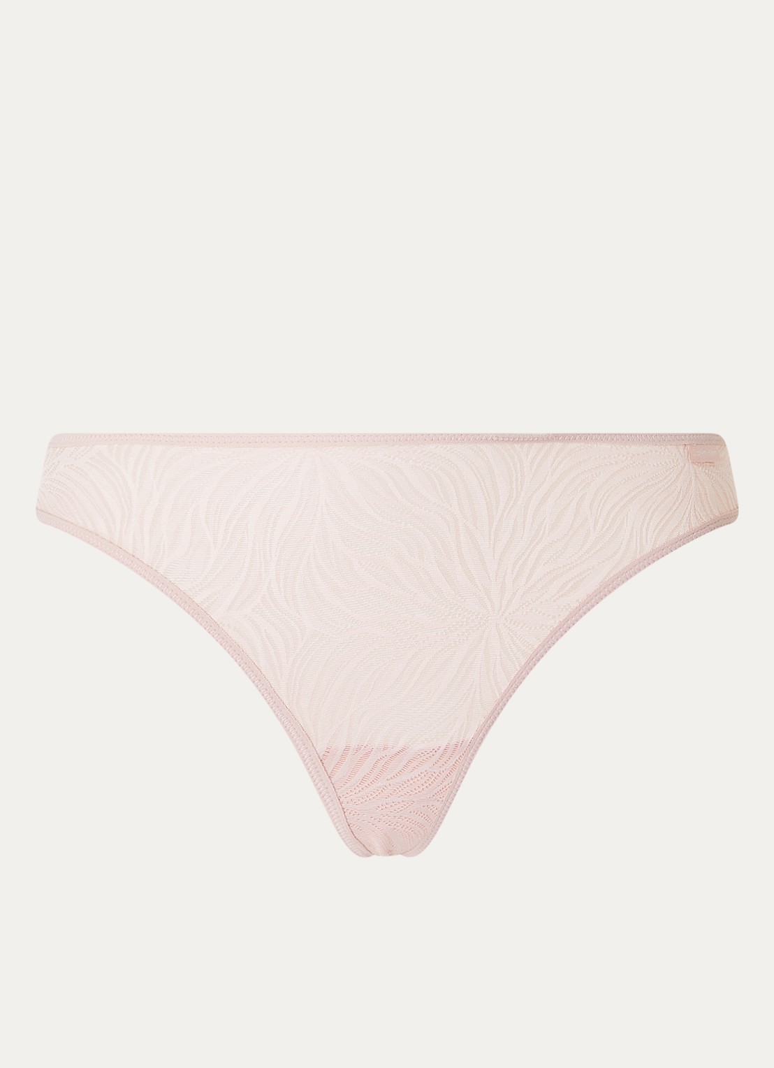 Calvin Klein Sheer Marquisette string van kant - voorkant 4 subdued / beige