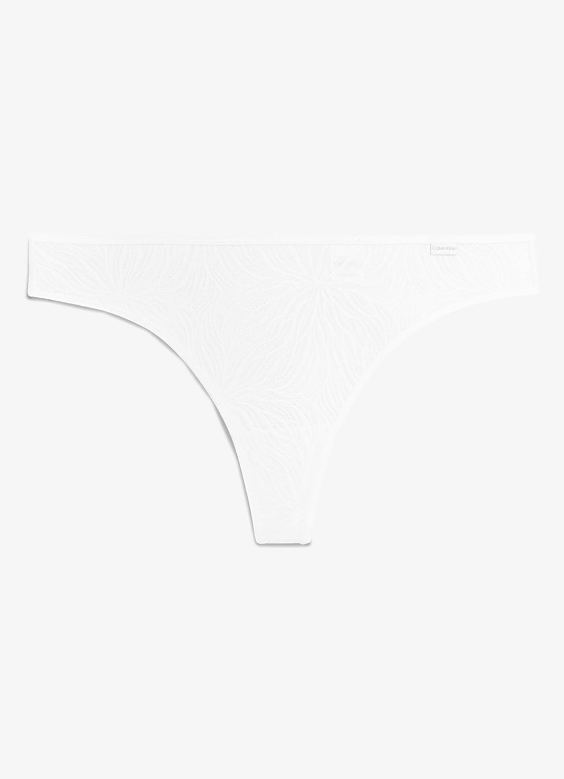 Calvin Klein Sheer Marquisette string van kant - voorkant white / wit